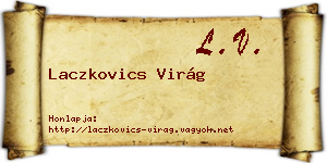 Laczkovics Virág névjegykártya