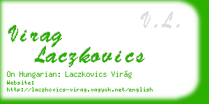virag laczkovics business card