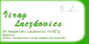 virag laczkovics business card